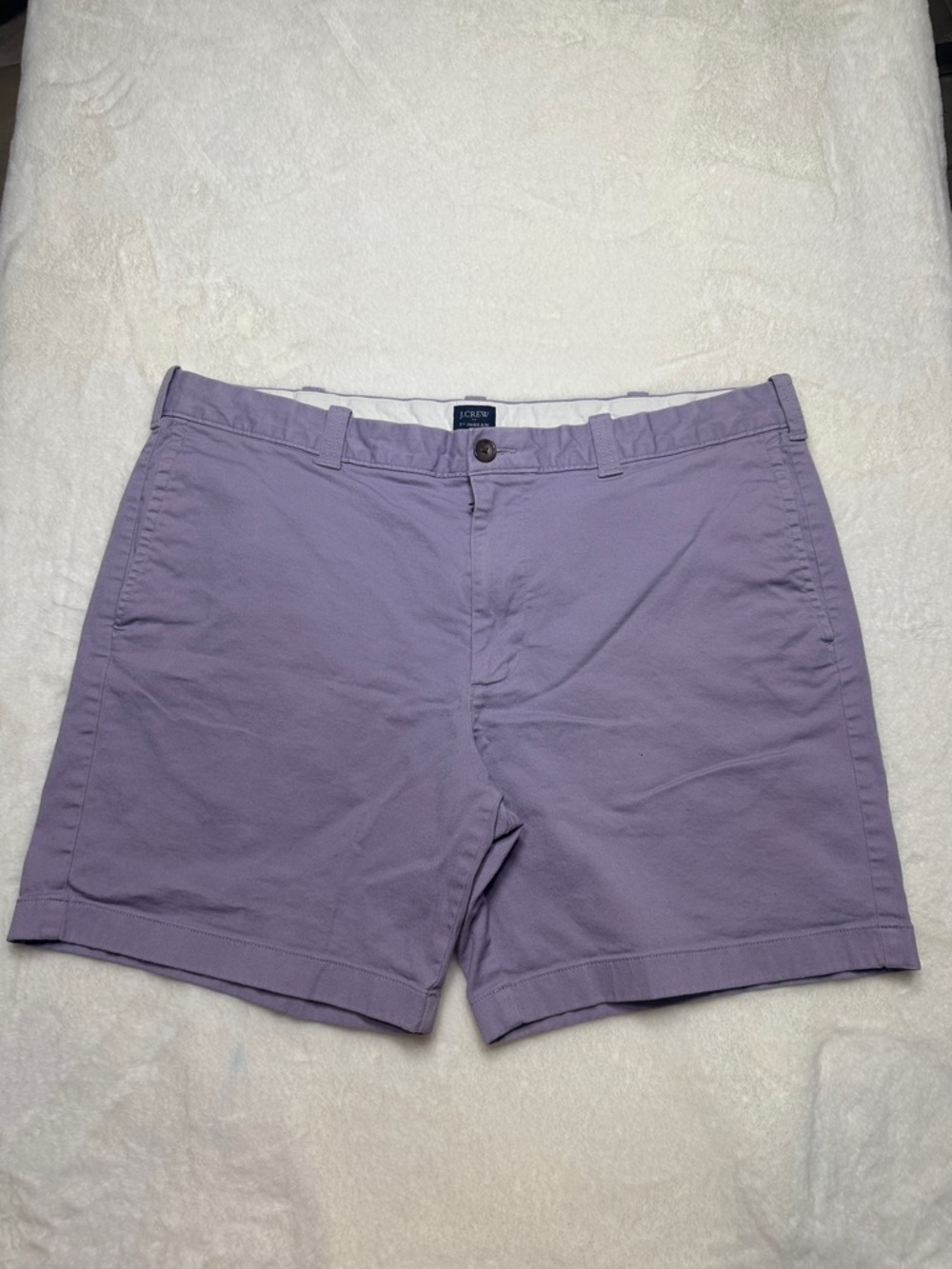 J. Crew Men’s Lavender Flat-Front Chino Shorts